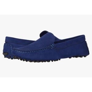 Massimo Matteo Perf Venetian Driver Blue Nubuck Size 7.5 Loafer Flat Moccasin‎